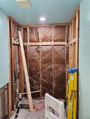 Bathroom remodel in progress