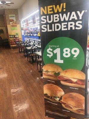 Subway sliders.