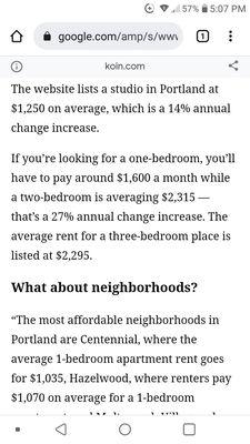 avg cost of living in Oregon