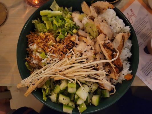 Build your own Chicken poke bowl.