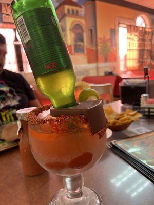 The Michelada was the best part. It was perfectly made with lots of chamoy and tanjin on the rim.