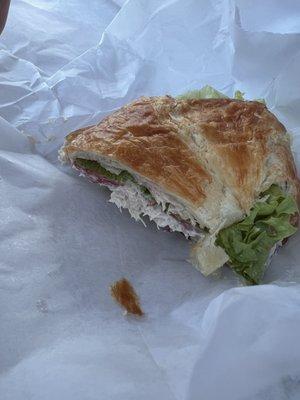 Chicken Salad Sandwich - I'd eaten half because I couldn't help myself. This gave me spiritual enlightenment it was so good y'all.