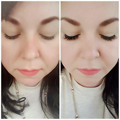 Before & After Natural Looking Classic Lash Extensions