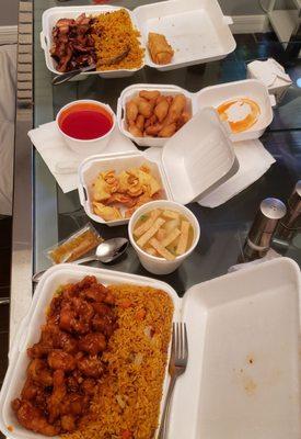 C18. Orange Chicken Combo Platter C2. Bourbon Chicken Combo Platter 8. Eight Piece Crab Rangoon 101. Sweet and Sour Chicken