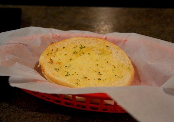 Bottom of Hamburger Bun with Garlic Butter