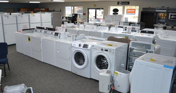 Front loads, Top loads, and Commercial styles in stock now!