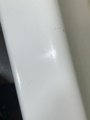 Hair on side of bathtub