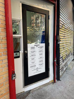 Menu on the door. Oct  2024