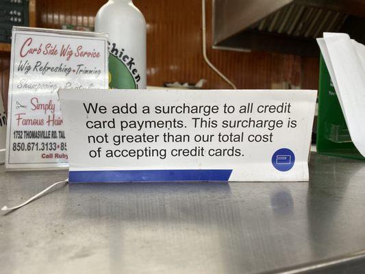 Credit Card Surcharge