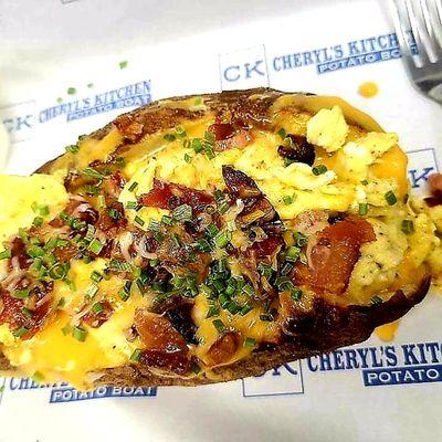 Breakfast Loaded Potato Boat