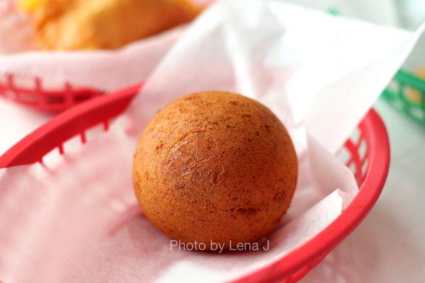 Buñuelos ($2) - Colombian cheese ball. Not great. Very dense and pretty dry.