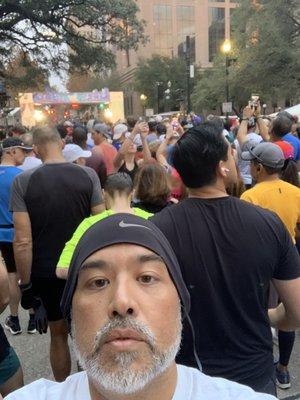 Corral C start line @ Chevron Houston Marathon 2023