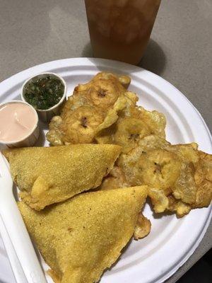 Empanadas and Fried Plaintains