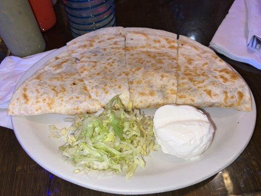 Chicken fajita quesadilla