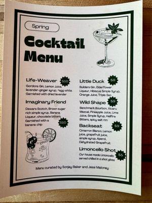 Seasonal cocktails