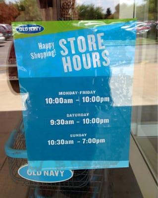 Store hours