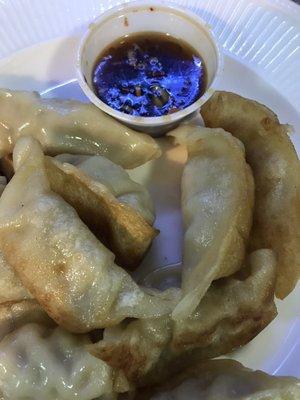 Good fried dumplings and a generous portion. The dipping sauce is good too; get an extra one!