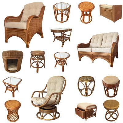 Light Brown Rattan Furniture Collection RATTAN FURNITURE