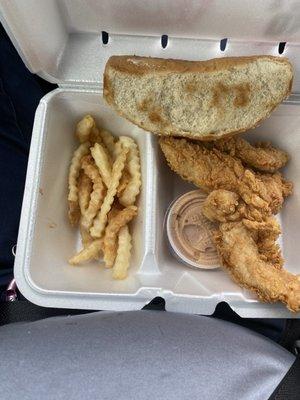 Bread fries and fingers