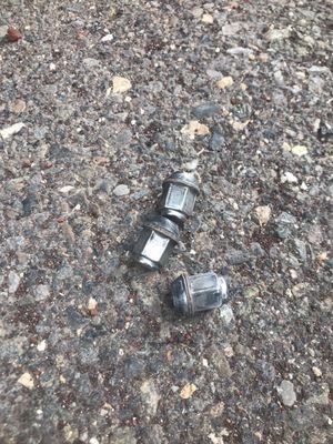 My remaining three lug nuts, after losing two at highway speeds.