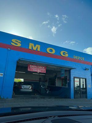 Front of Smog Depot office.