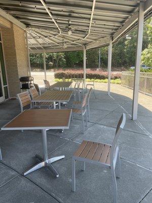 Wrap around covered porch seating