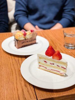 Strawberry Cake and King Chocolate Cake