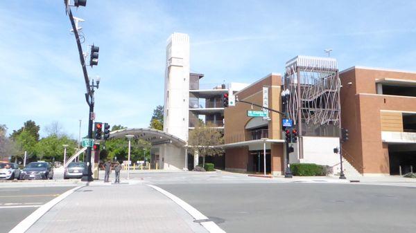 Once you cross the street and there's the Sunnyvale Ca Cal train Station!!!