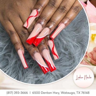 Celebrate the season in style with French tip nails that are ready for the New Year!  Book your appointment today!