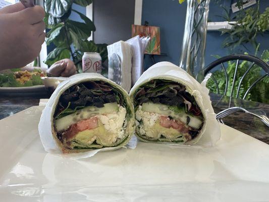 Vegetarian hummus wrap