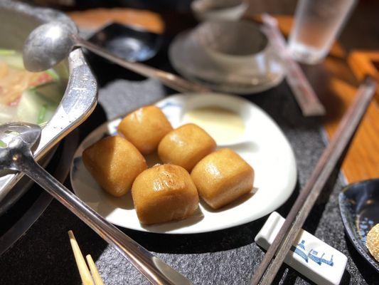 Fried Mantu with Condensed Milk