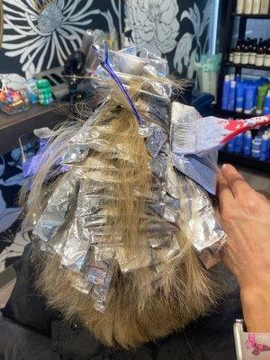 Partial foils to maintain color.