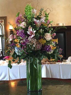 Beautiful flowers for the meet and greet get together for the property owners.