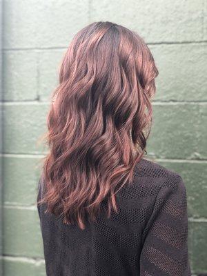 Copper balayage and a fresh haircut.