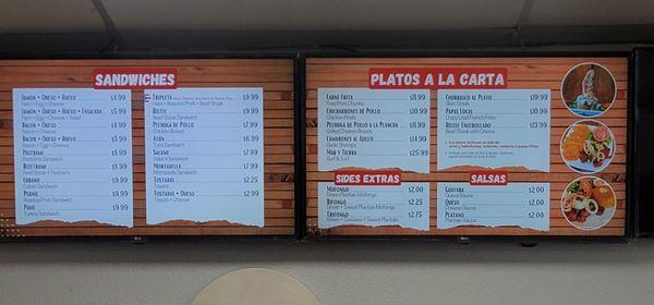 Menu board May 2024