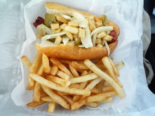 International cuisine: Italian dog and French fries