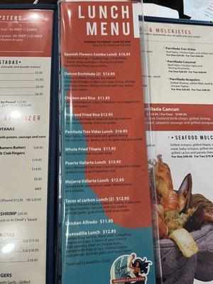 The full menu