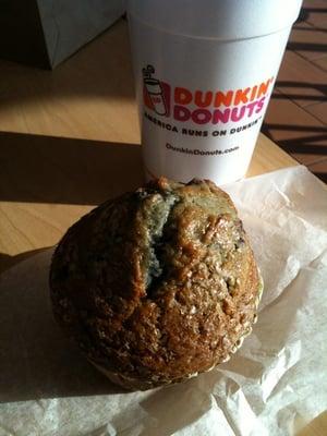 Reduced fat blueberry muffin and coffee!