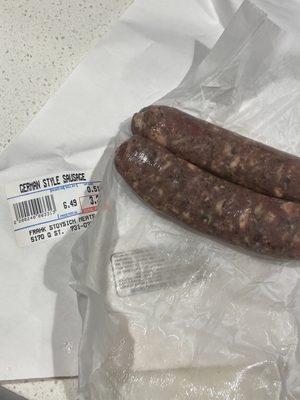 German Sausage (raw)