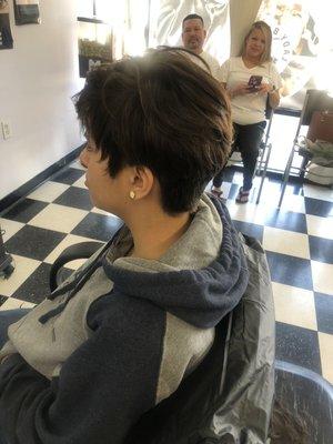 Short hair cut by peggy