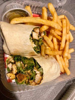 Blackened chicken Caesar wrap