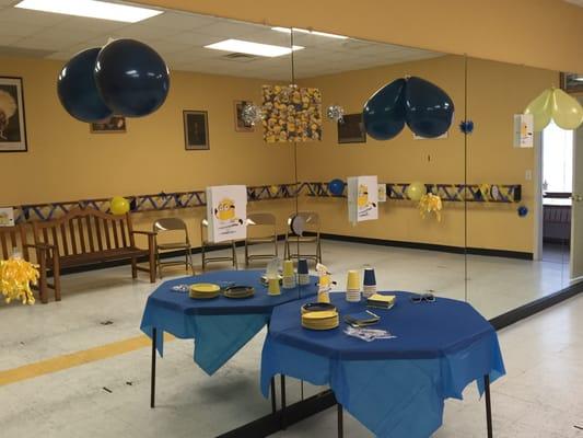 Have your little dancer's birthday party at NGAD! Pictured: Custom Themed (Minion)