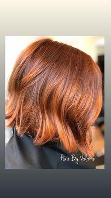 Updated look from brunette to fabulous red in a day by Valarie