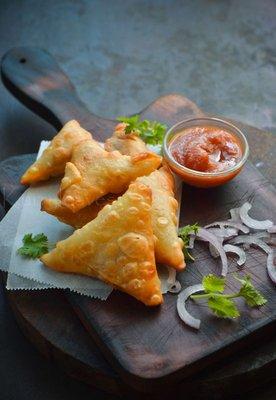 Railway Samosa (onion stufffed) 4pieces -$5