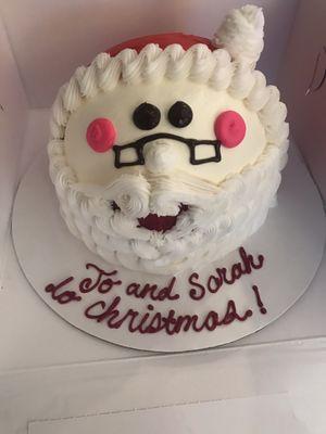 Santa Ice Cream Holiday Cake