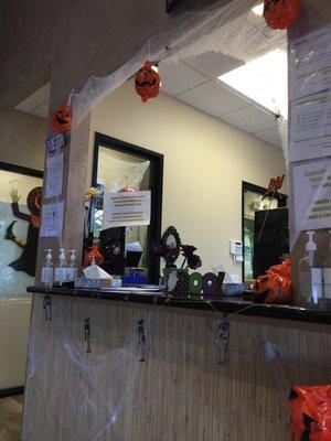 they decorated for Halloween!