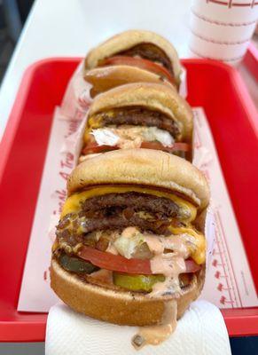 Animal Style: Double-Double, Cheeseburger and Hamburger