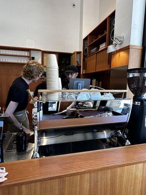 Baristas busy at work