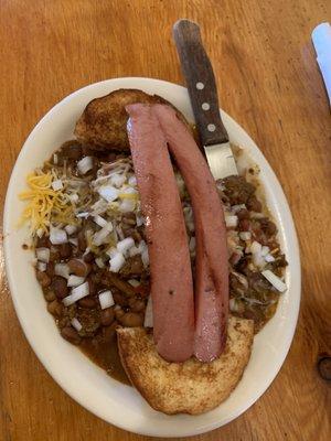 The chili-burger-dog...hubby's favorite.