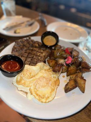 Steak and eggs